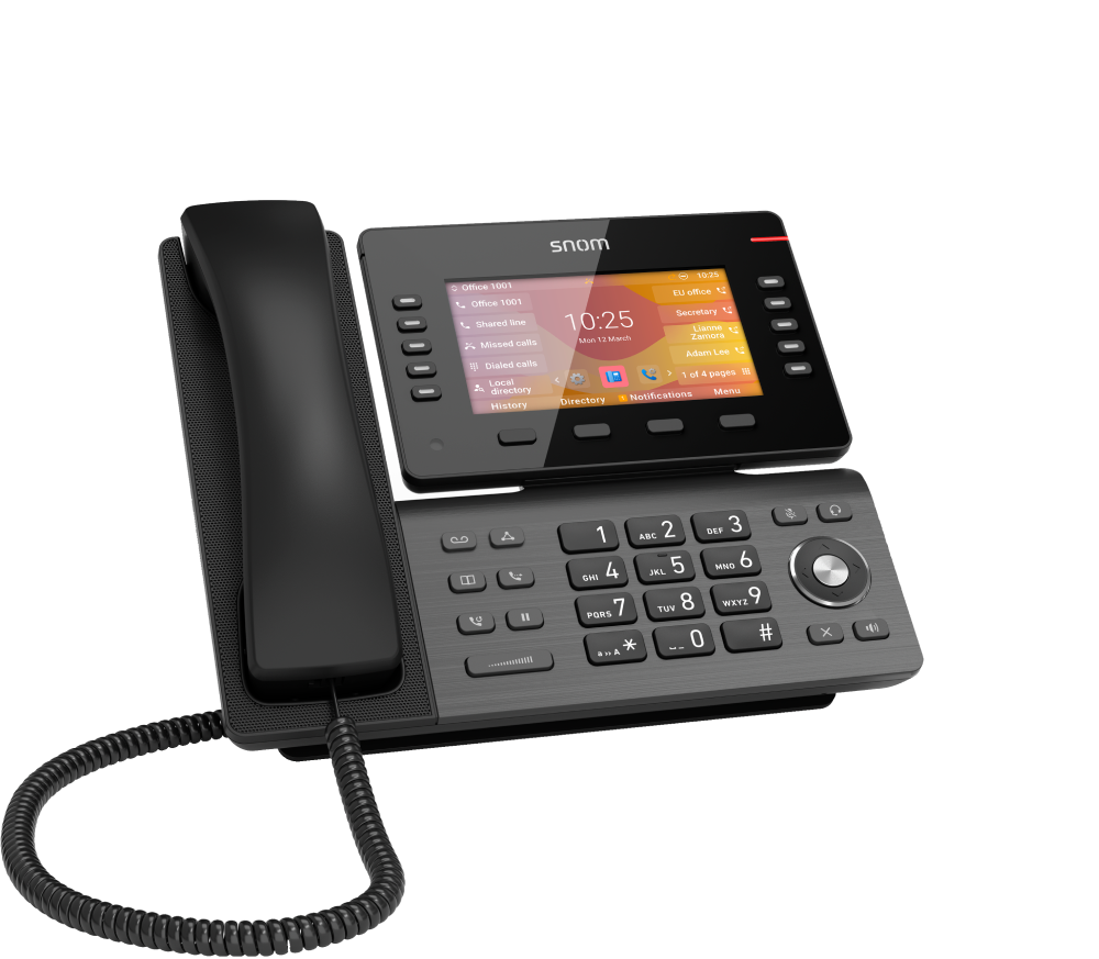 Snom D865 Desk Phone with Dual-band Wi-Fi and integrated Bluetooth 5.0 Snom D865 Desk Phone with Dual-band Wi-Fi and integrated Bluetooth 5.0